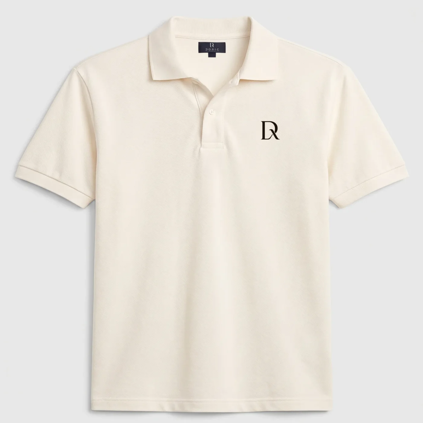 Classic Polo - Cream, photographed flat, front