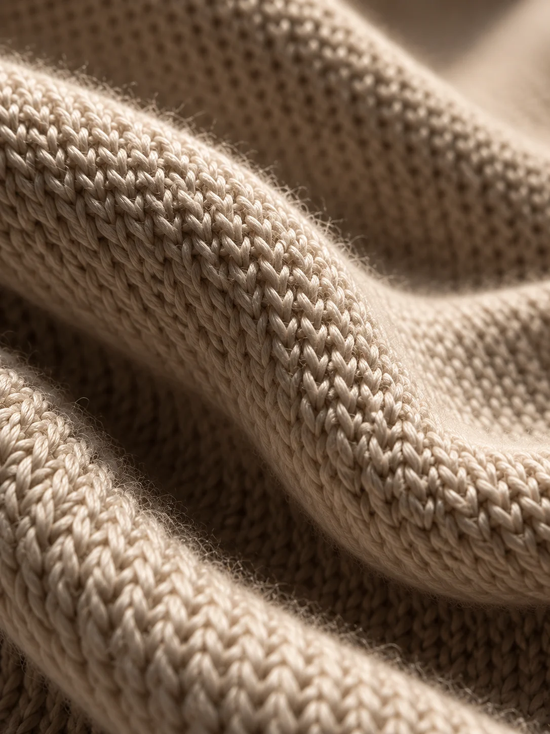 A macro view of the DORIC signature knit stitch